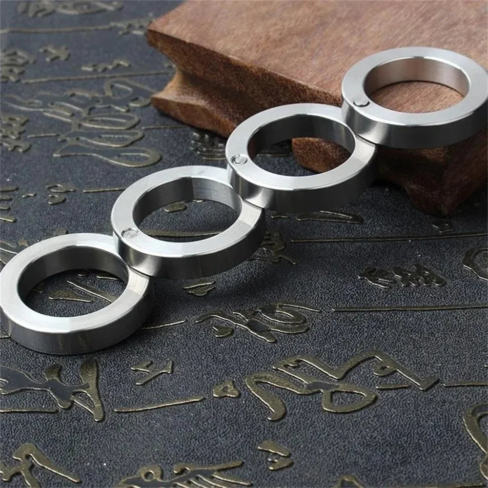 DefendRing Taktischer Faltring | Selbstverteidigungsring aus Edelstahl | Drehbares Design | Stilvolles Schutzzubehör 3