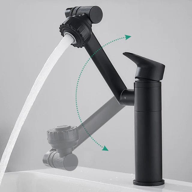 FLEXISPOUT - Flexible 360° tap with spray function for washbasins