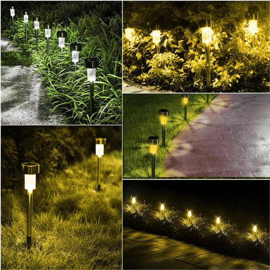 Lámpara solar LED para jardín – Resistente a la intemperie, eficiente energéticamente con sensor de luz integrado