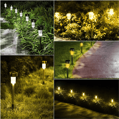 Lámpara solar LED para jardín – Resistente a la intemperie, eficiente energéticamente con sensor de luz integrado