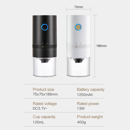 COFFFLOW – Draadloze koffiemolen voor verse koffieplezier met één druk op de knop