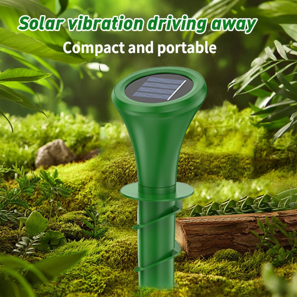 Solar Mole Repellent - Répulsif efficace avec vibration pour jardin & pelouse
