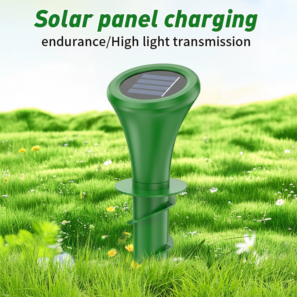 Solar Mole Repellent - Répulsif efficace avec vibration pour jardin & pelouse