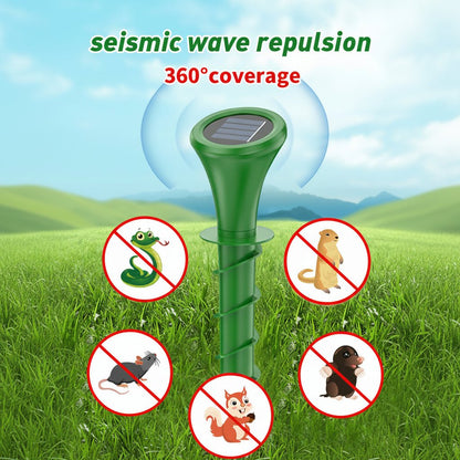 Solar Mole Repellent - Répulsif efficace avec vibration pour jardin & pelouse