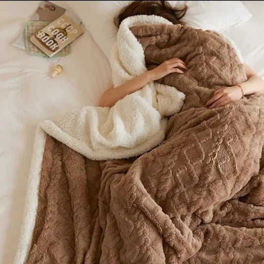 Thick lambswool blanket - Fluffy winter blanket for maximum warmth