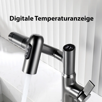 Wasserhahn Küche Chrom 360° Drehbar Standard Messing Höhenverstellbar-6