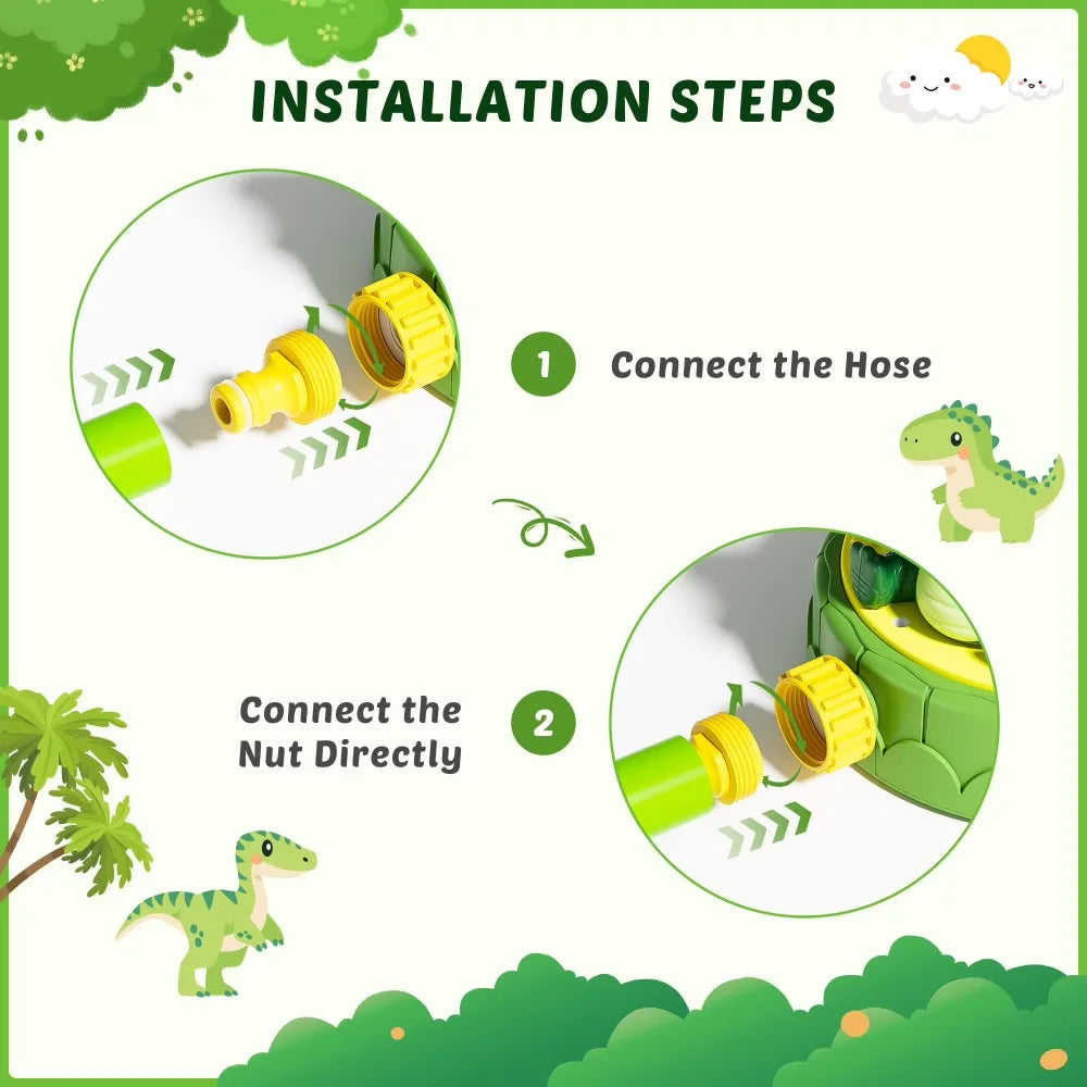 Dinosaurier Wassersprinkler - Interaktives Wasserspielzeug für Kinder im Freien 5