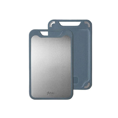 SteelEdge – Double-sided stainless steel cutting board with non-stick surface and juice groove