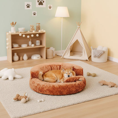 DreamNest - Orthopädisches Hundebett aus Diamant-Samt mit Abnehmbarem Bezug und Rutschfester Unterseite 0