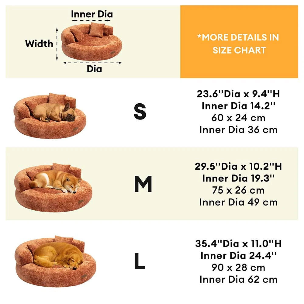 DreamNest - Orthopädisches Hundebett aus Diamant-Samt mit Abnehmbarem Bezug und Rutschfester Unterseite 8