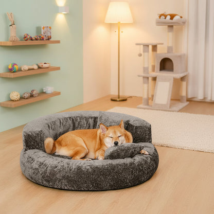 DreamNest - Orthopädisches Hundebett aus Diamant-Samt mit Abnehmbarem Bezug und Rutschfester Unterseite 9