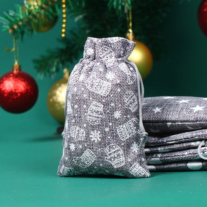 EARTHYSAC – 10 Stück Öko-Jutebeutel mit Kordelzug für handgemachte Geschenke 11