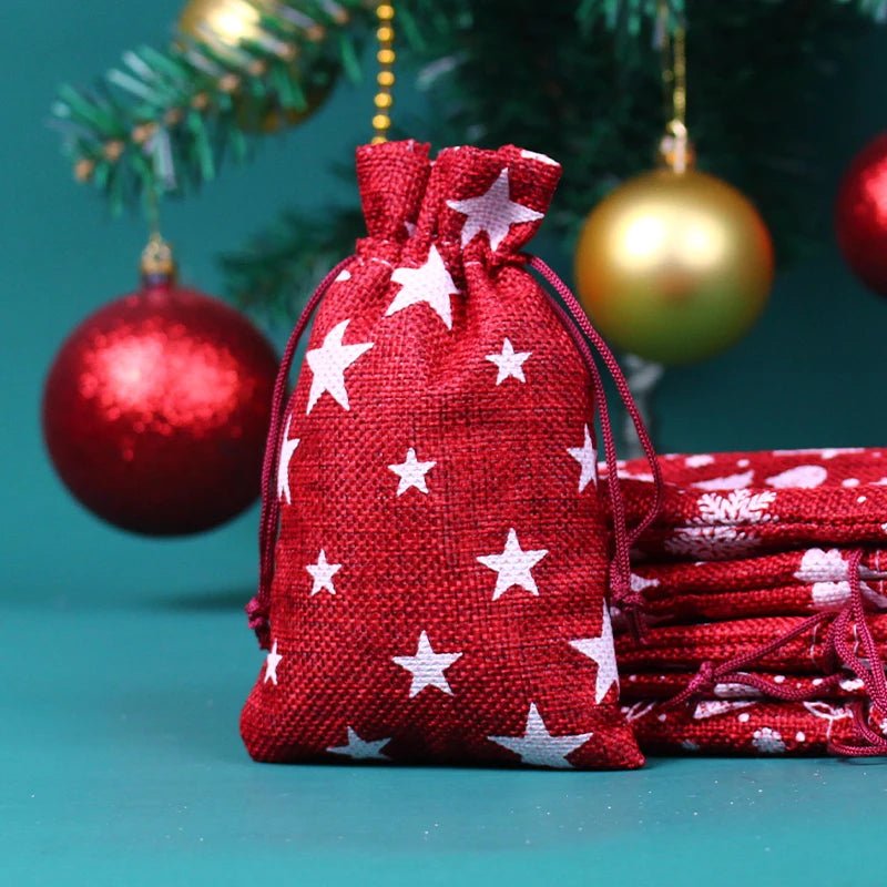 EARTHYSAC – 10 Stück Öko-Jutebeutel mit Kordelzug für handgemachte Geschenke 16