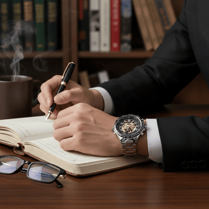 ECLIPTICA – Automatische Armbanduhr mit schimmerndem Gold-Strass 1