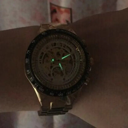 ECLIPTICA – Automatische Armbanduhr mit schimmerndem Gold-Strass 4