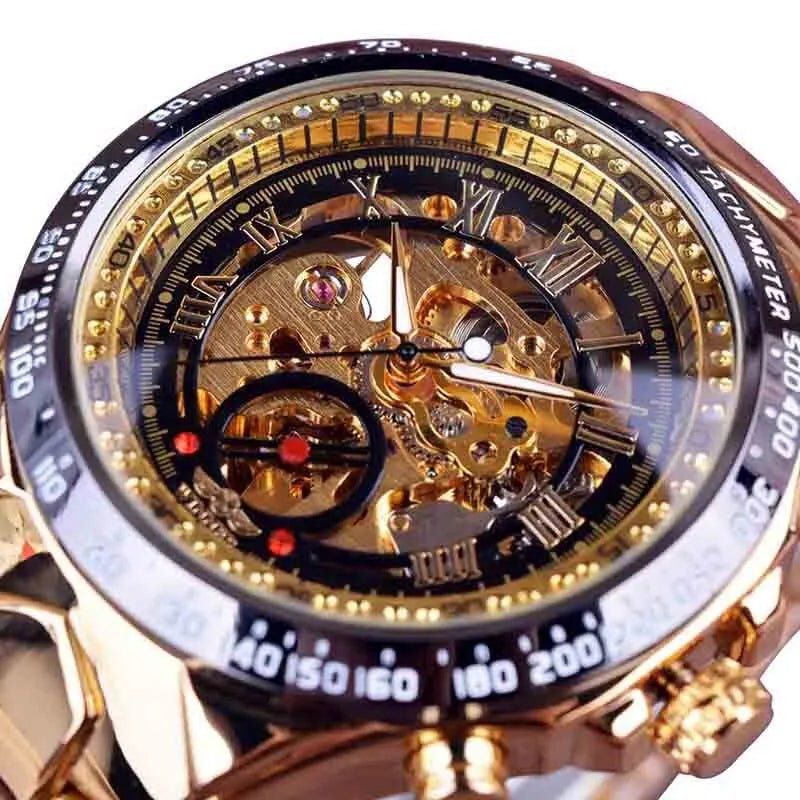 ECLIPTICA – Automatische Armbanduhr mit schimmerndem Gold-Strass 7