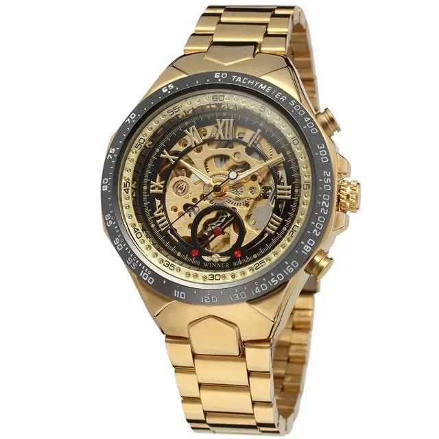 ECLIPTICA – Automatische Armbanduhr mit schimmerndem Gold-Strass 9