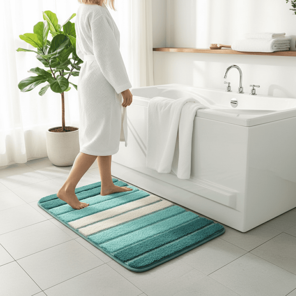 ECOFLOOR – Rutschfeste Bio-Badematte für luxuriösen Badezimmerkomfort 1