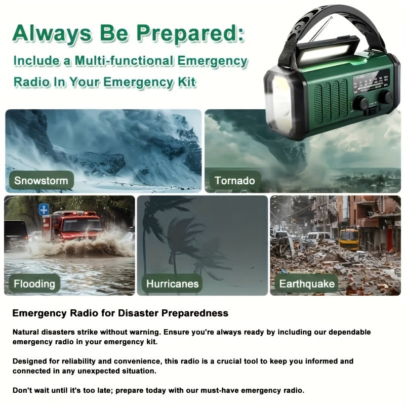 EcoPower Emergency Radio – All-in-One-Notfallradio mit Taschenlampe und USB-Ladefunktion