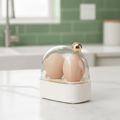 EGGMASTER – Elektrischer Eierkocher und -pochierer mit 3 Kochstufen für die einfache Zubereitung des Frühstücks 0