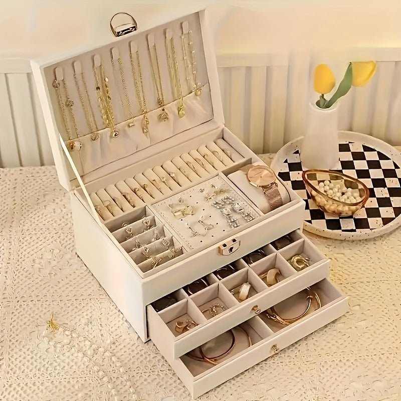 ELEGANTE SCHMUCKKASTEN – Stilvoller Leder-Organizer für Reisen & Zuhause 6