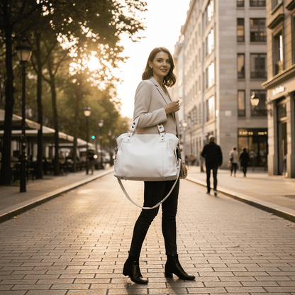 ELEGORA – Modische Tragetasche mit Metallbeschlägen und Kunstleder-Finish 1