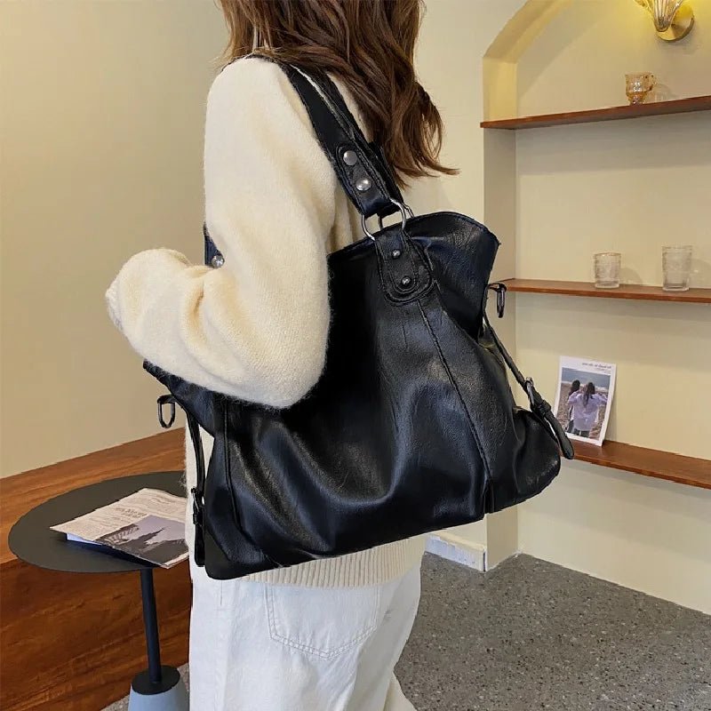 ELEGORA – Modische Tragetasche mit Metallbeschlägen und Kunstleder-Finish 3