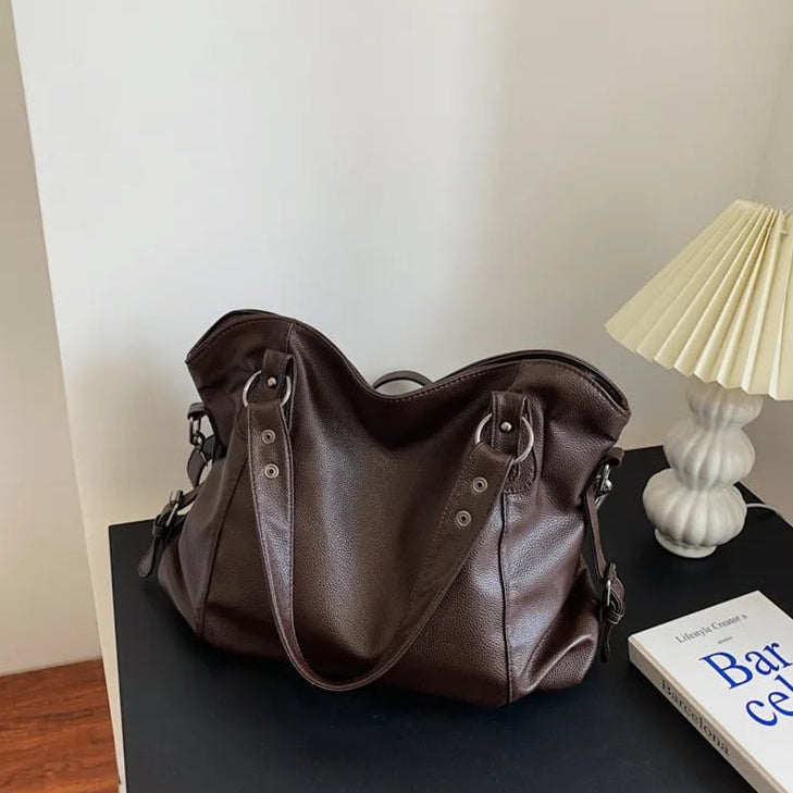 ELEGORA – Modische Tragetasche mit Metallbeschlägen und Kunstleder-Finish 9