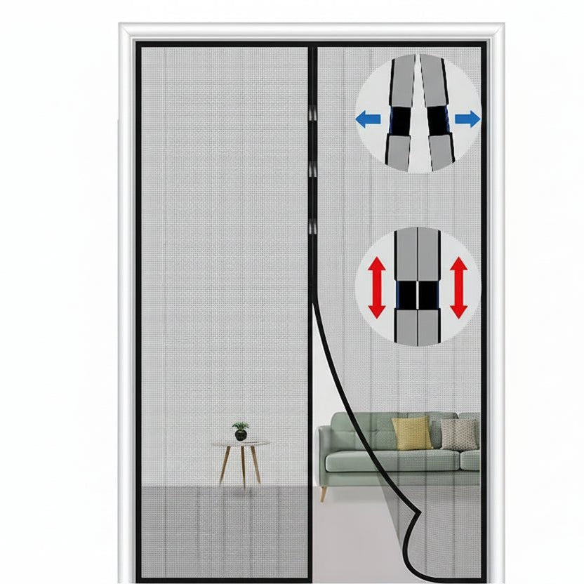 EMBRIZA – Magnetischer Türvorhang aus weichem Gaze mit eleganter Stickerei 3