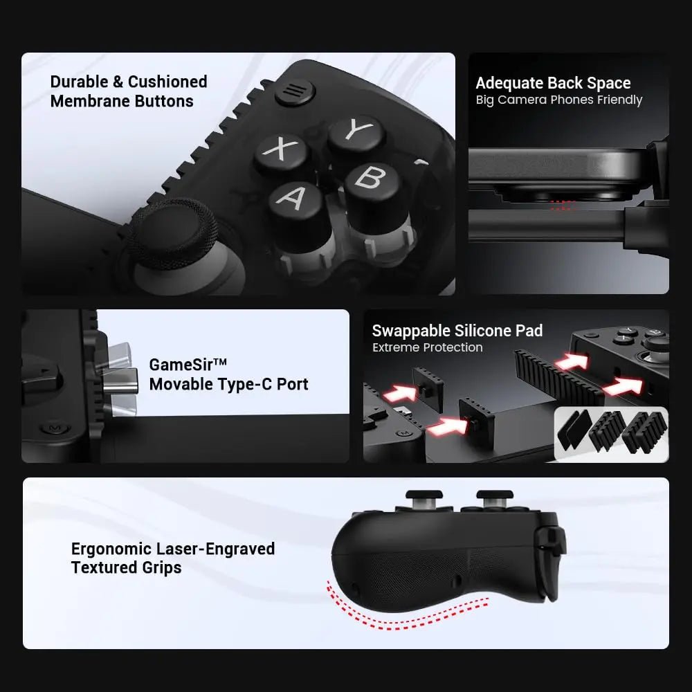 ERGOGAME – X5 Lite Mobile Controller mit Hall-Effekt-Joystick und ergonomischem Griff 3