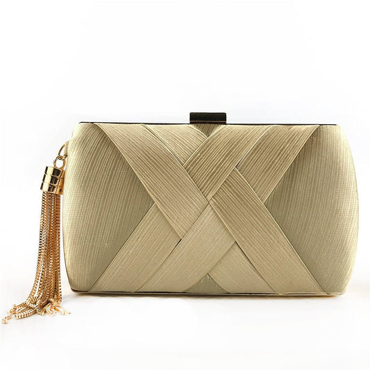 Éclessa Luxus-Abend-Clutch | Handtasche mit Satinquaste für klassische und moderne Eleganz 0