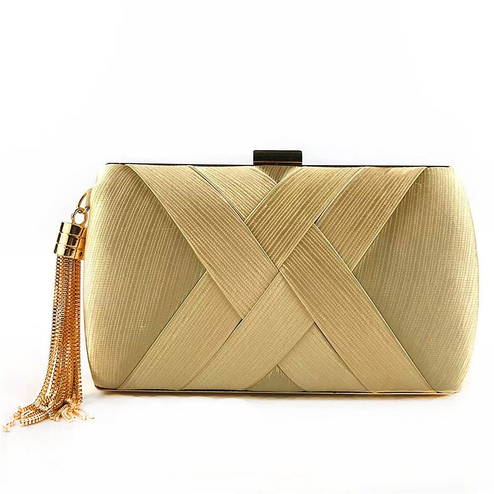 Éclessa Luxus-Abend-Clutch | Handtasche mit Satinquaste für klassische und moderne Eleganz 3