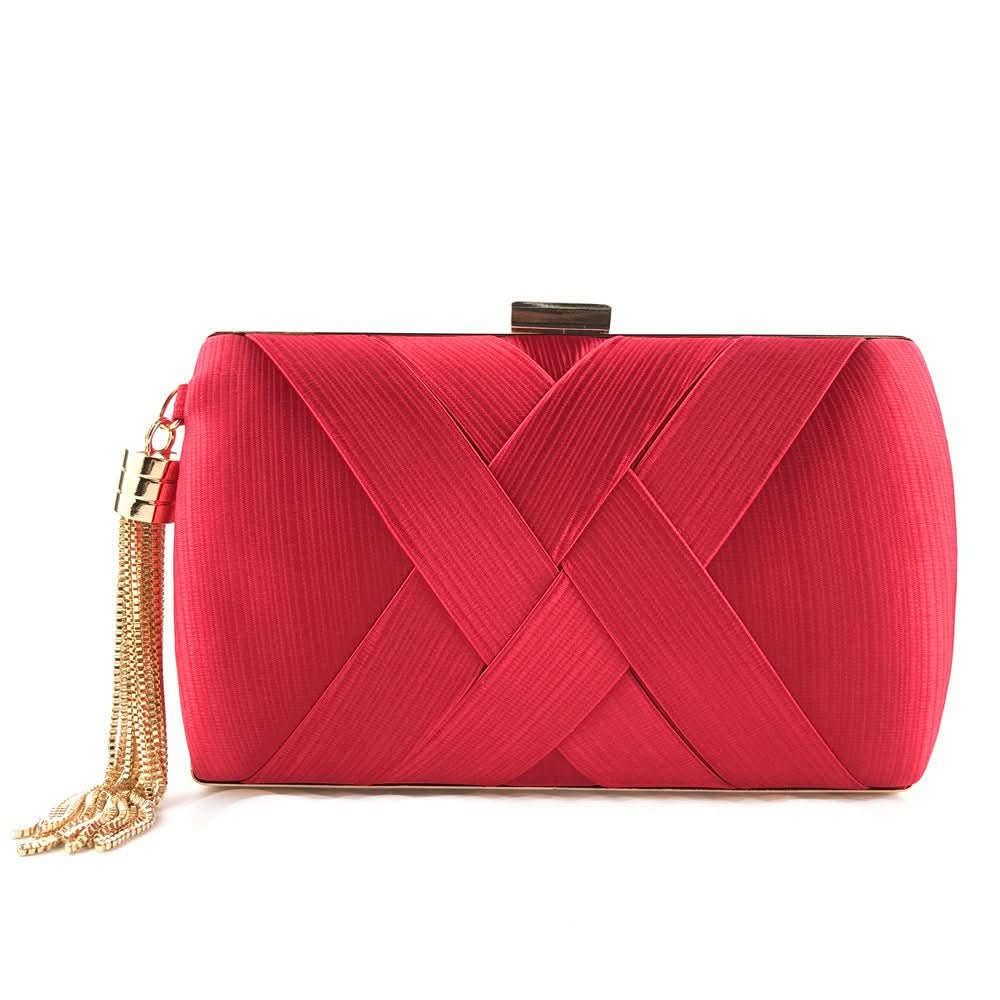 Éclessa Luxus-Abend-Clutch | Handtasche mit Satinquaste für klassische und moderne Eleganz 7
