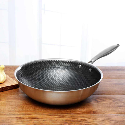 SARTÉN CHEFCRAFT – Sartén antiadherente de acero inoxidable para cocinar sin esfuerzo