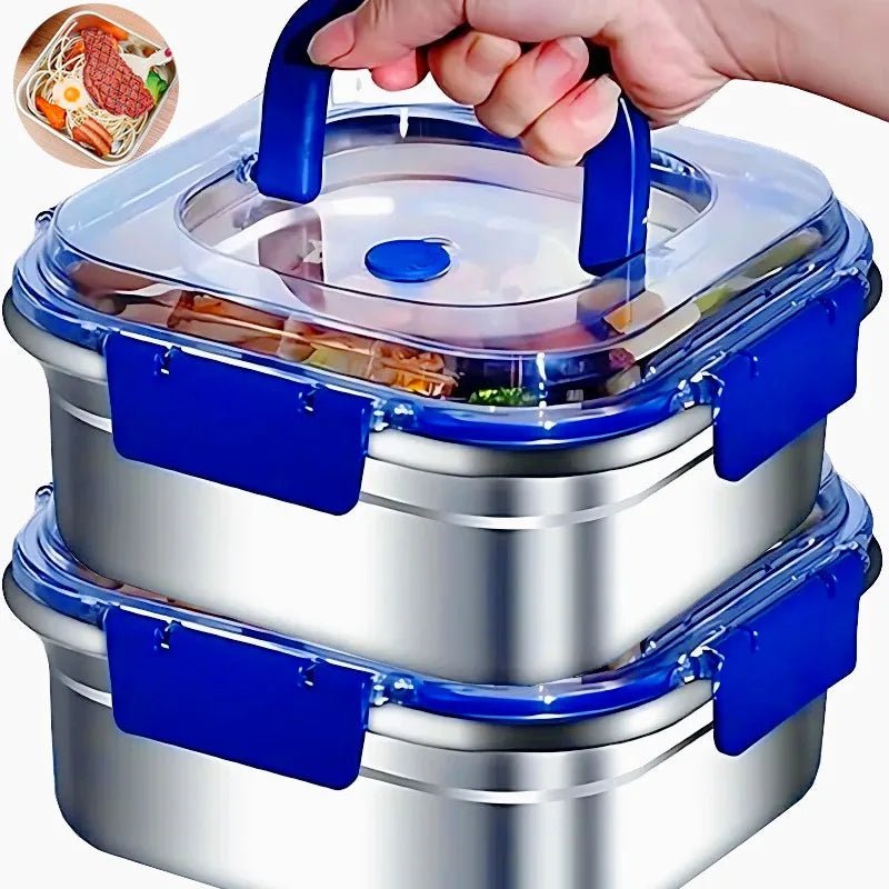 Edelstahl Brotdose - Versiegelte Lunchbox für Frische, 1800ml/2500ml 0
