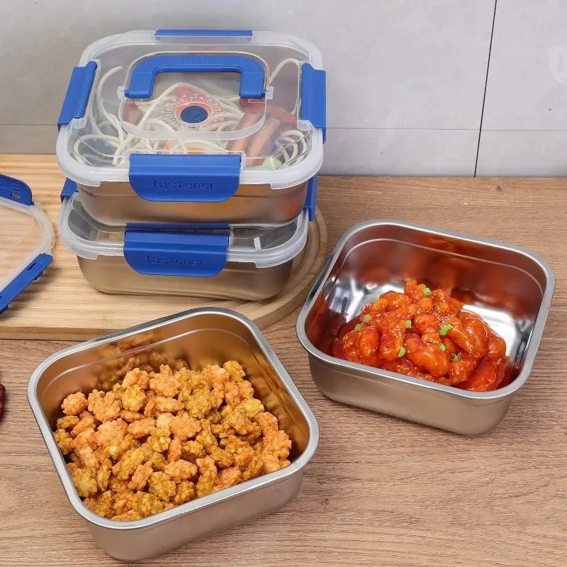 Edelstahl Brotdose - Versiegelte Lunchbox für Frische, 1800ml/2500ml 3