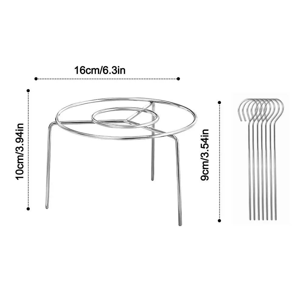 Edelstahl Grill für Luftfritteuse - Runder Grill für Spieße, 16 x 10 cm 5