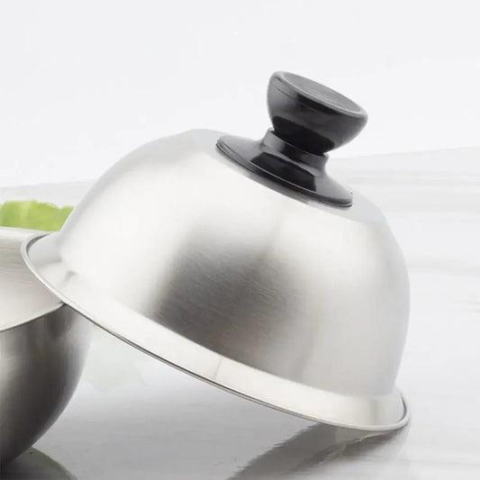 PanShield – stainless steel lid for even cooking & melting