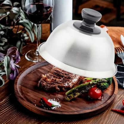 PanShield – stainless steel lid for even cooking & melting