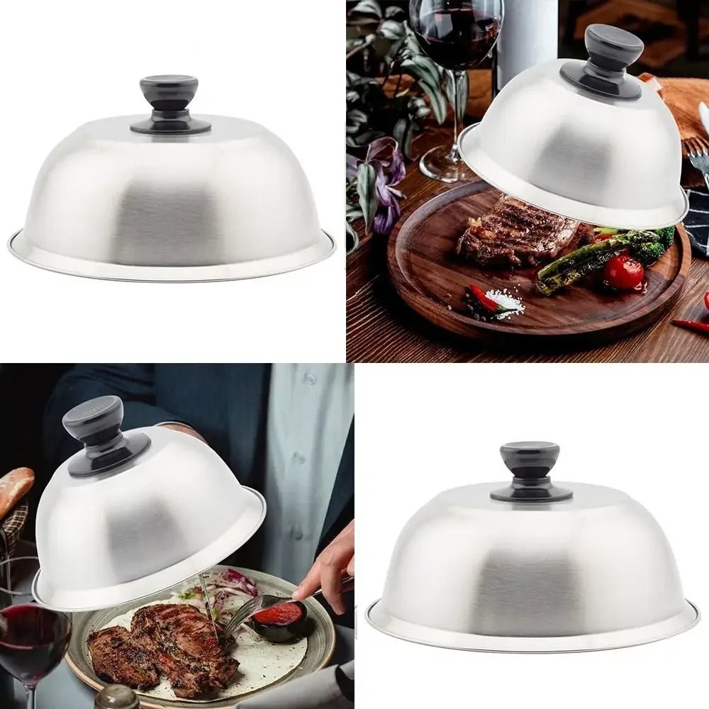 PanShield – stainless steel lid for even cooking & melting