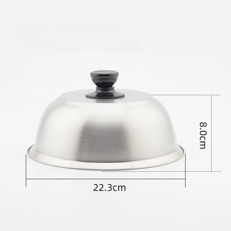 PanShield – stainless steel lid for even cooking & melting