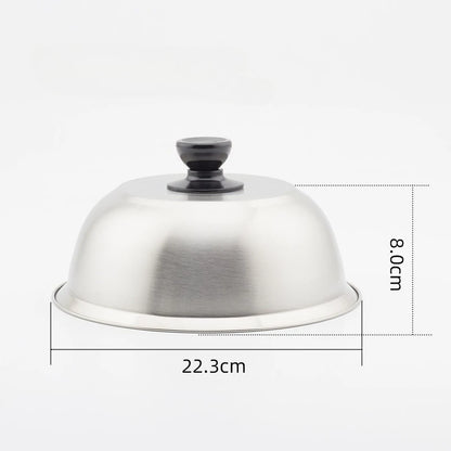 PanShield – stainless steel lid for even cooking & melting