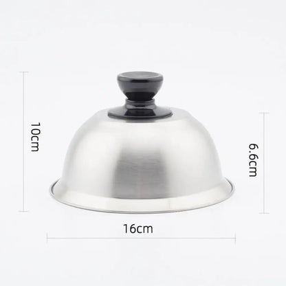 PanShield – stainless steel lid for even cooking & melting