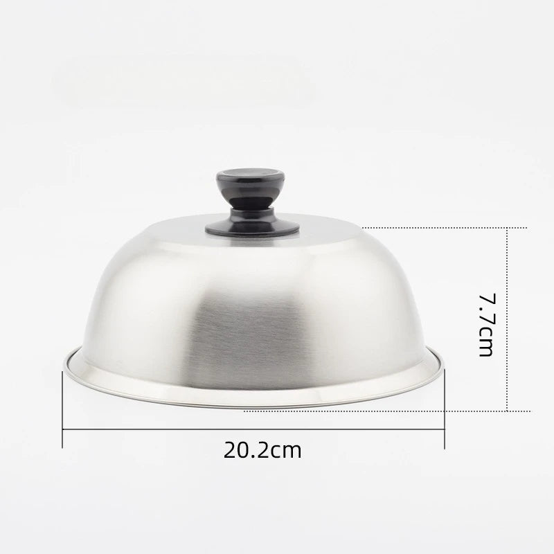 PanShield – stainless steel lid for even cooking & melting