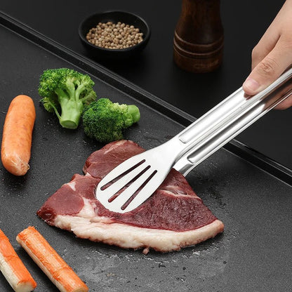 Edelstahl Grillzange - Hochwertige Grillzange mit Ergonomischem Design für Fleisch und Salat 2