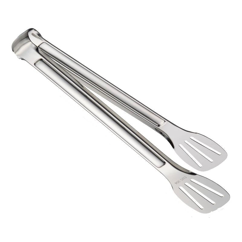 Edelstahl Grillzange - Hochwertige Grillzange mit Ergonomischem Design für Fleisch und Salat 7
