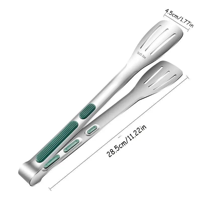 HandyTongs – Non-slip stainless steel tongs for meat, salad & bread