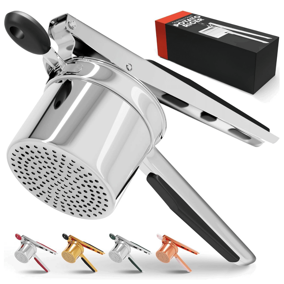 Edelstahl Kartoffelstampfer - Hochwertiger Kartoffelstampfer für cremiges Püree, 15 Unzen, Spülmaschinenfest, Ergonomisches Design 5