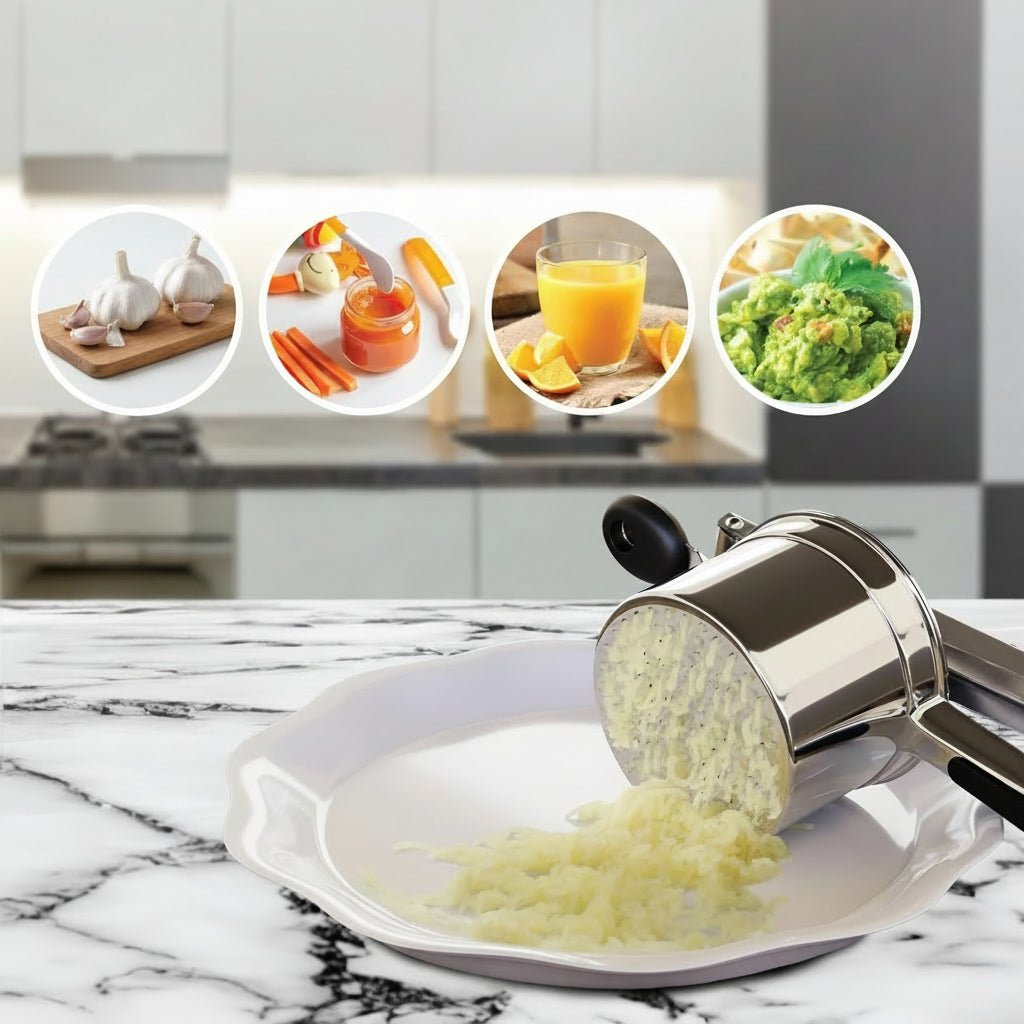 Edelstahl Kartoffelstampfer - Hochwertiger Kartoffelstampfer für cremiges Püree, 15 Unzen, Spülmaschinenfest, Ergonomisches Design 6