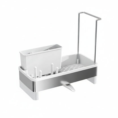 Edelstahl Küchenregal Wand - Platzsparendes Regal Für Geschirrtücher und Schwämme 7